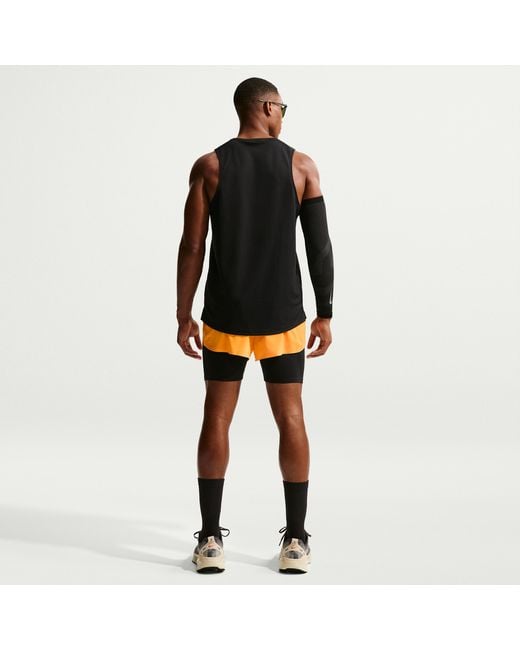 Nike Black Aeroswift Dri-Fit Adv 2" Brief-Lined Running Shorts for men