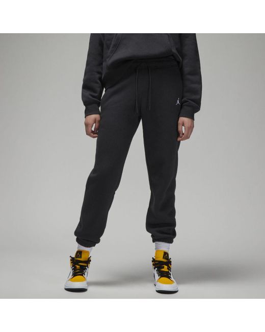 Nike Jordan Brooklyn Fleece Pants in Black,White (Black) Lyst