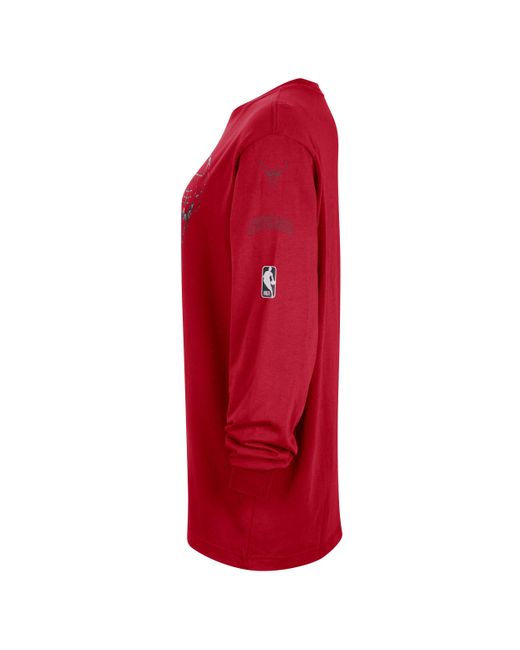 Nike Red Chicago Bulls Essential Nba Long-sleeve T-shirt Cotton