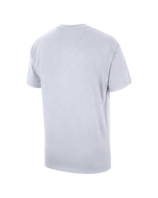 T-shirt brooklyn nets courtside statement edition jordan max90 nba di Nike in White da Uomo
