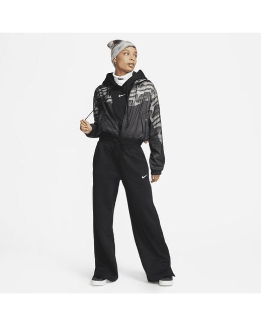 Nike Brown Sportswear Phoenix Fleece High-waisted Wide-leg Sweatpants
