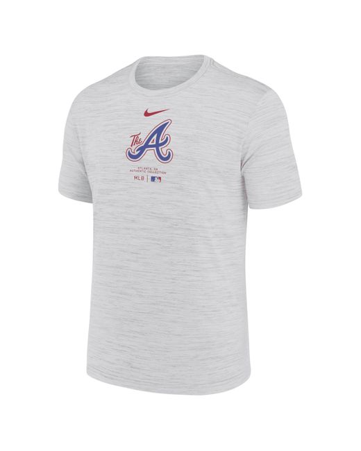 Nike White Atlanta Braves City Connect Practice Velocity Dri-fit Mlb T-shirt for men