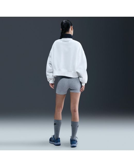 Nike Blue Sportswear Phoenix Fleece Oversized Crew-Neck Sweatshirt