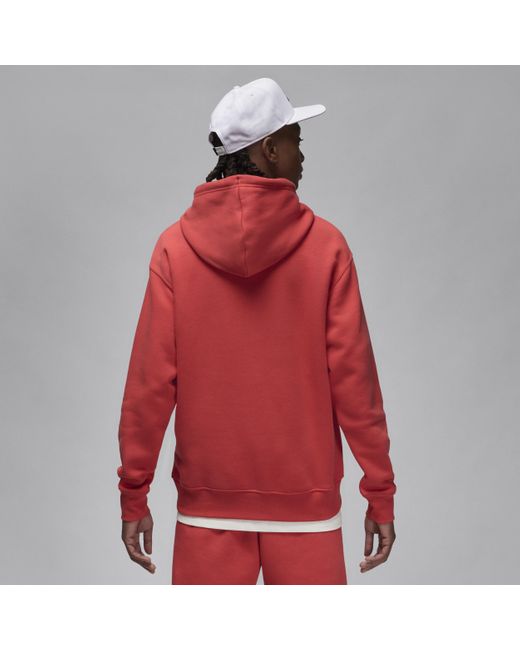Nike Red Jordan Essentials Fleece Hoodie Cotton for men
