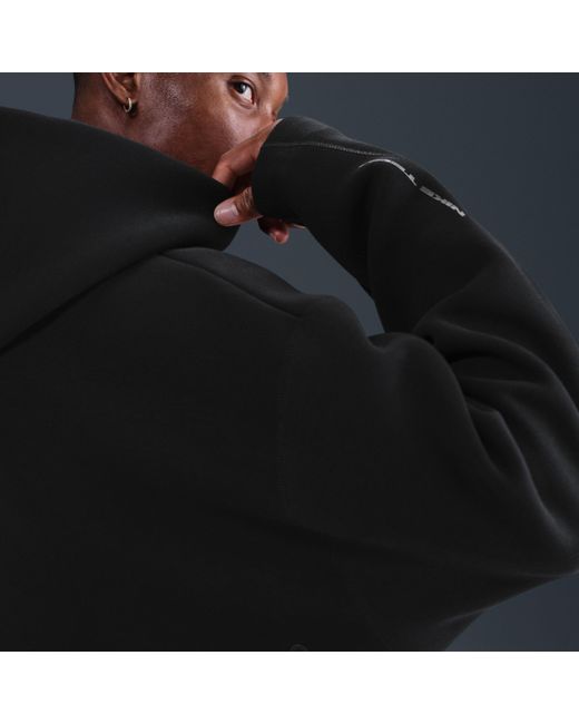 Nike Black Tech Fleece Oversized Hoodie for men