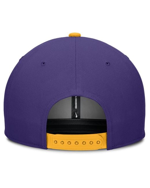 Nike Blue Lsu Legacy Script Dri-Fit College Adjustable Hat for men