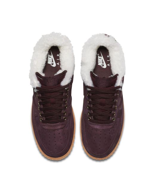 Nike air force 1 premium winter burgundy cheap