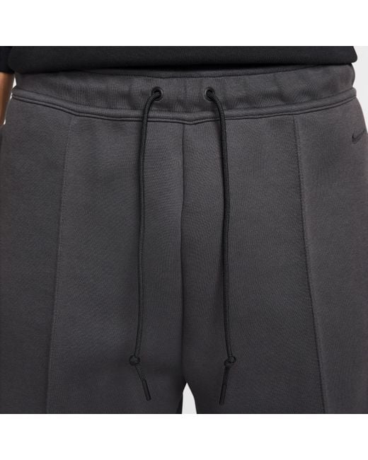 Nike Black Tech Wide-Leg Fleece Pants for men