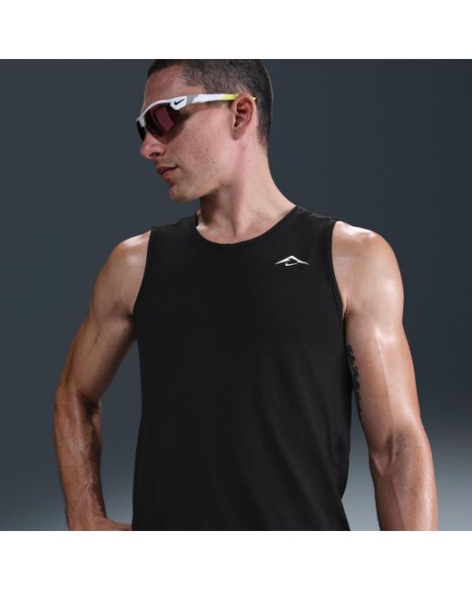 Nike Black Solar Chase Dri-Fit Adv Running Tank Top for men