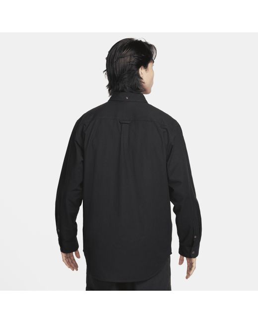 Nike Life Oxford-overhemd Met Lange Mouwen En Knoopsluiting in het Black voor heren