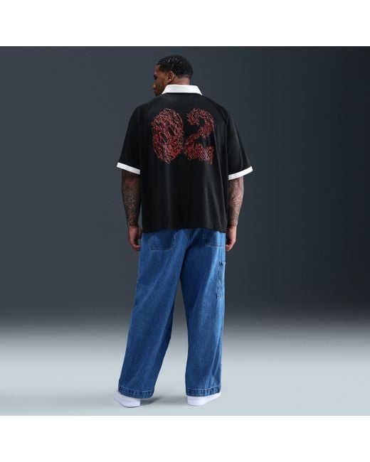 Nike Black Sb Dri-Fit Jacquard Skate Jersey for men