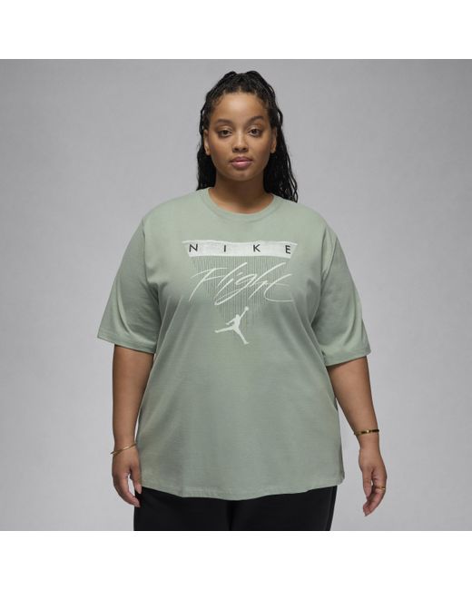 Nike Green Jordan Flight Heritage Graphic T-shirt Cotton