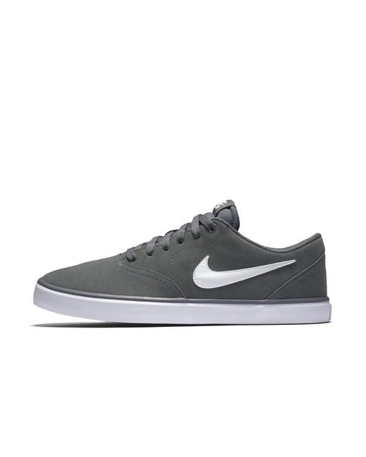 Nike Gray Sb Check Solarsoft Skateboarding Shoe
