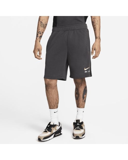 Nike Gray Air French Terry Shorts Cotton for men