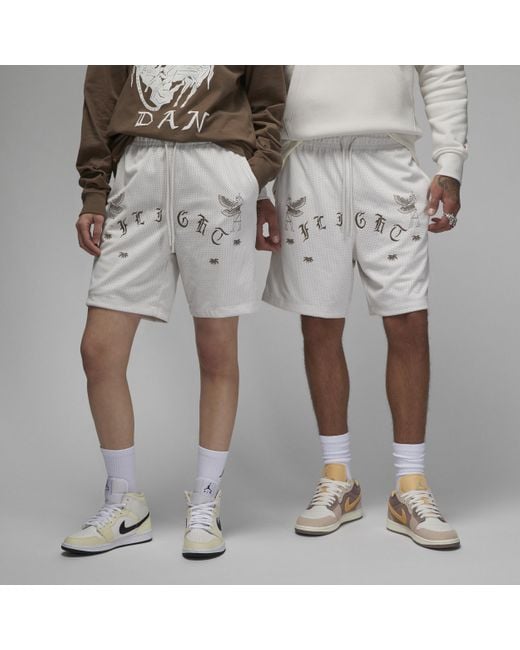 Nike Gray Artist Series By Umar Rashid Mesh Shorts for men
