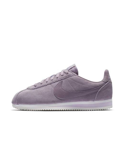Nike Classic Cortez Suede Women's Shoe in Purple Lyst