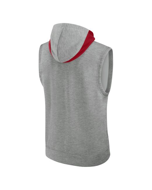 Nike Gray St. Louis Cardinals Authentic Collection Early Work Men's Dri-fit Mlb Sleeveless Pullover Hoodie for men