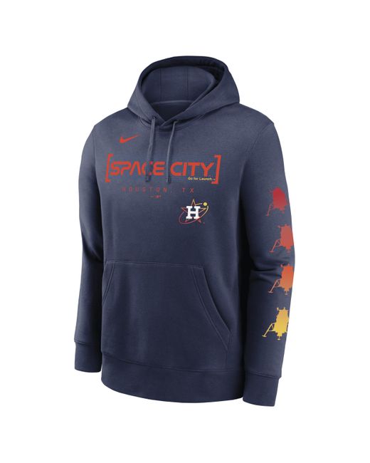 Nike Blue Houston Astros City Connect Club Men's Mlb Pullover Hoodie for men