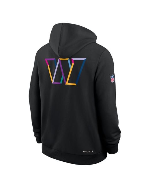 Nike Black Washington Commanders Crucial Catch Sideline Dri-Fit Nfl Pullover Hoodie for men