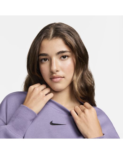 Felpa a girocollo oversize sportswear phoenix fleece di Nike in Purple