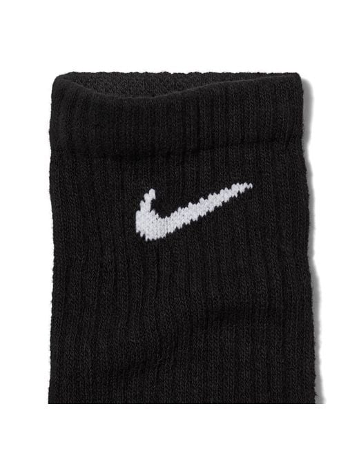 Nike Black Everyday Cushioned Training Crew Socks for men