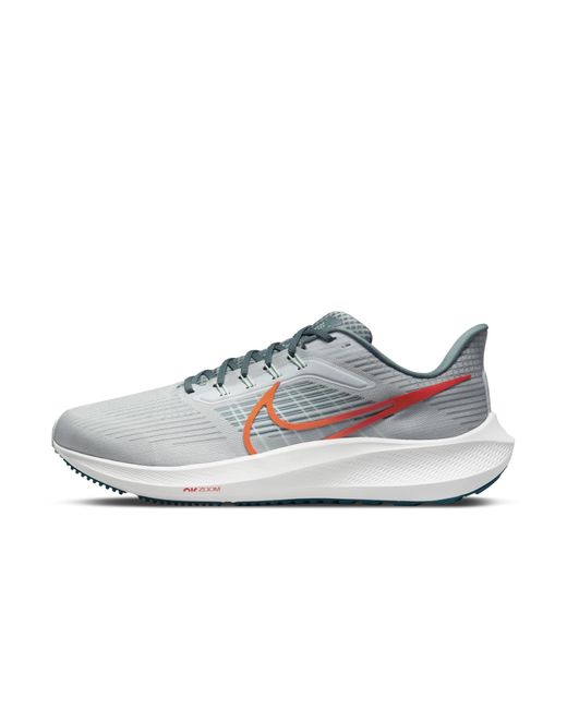 Nike Gray Air Zoom Pegasus 39 Road Running Shoes (extra Wide) Grey for men