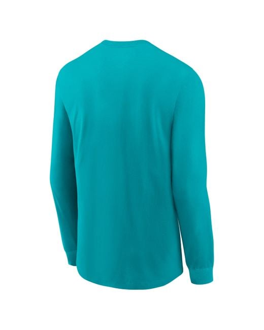Nike Blue Miami Dolphins Play To Win Essential Nfl Long-Sleeve T-Shirt for men
