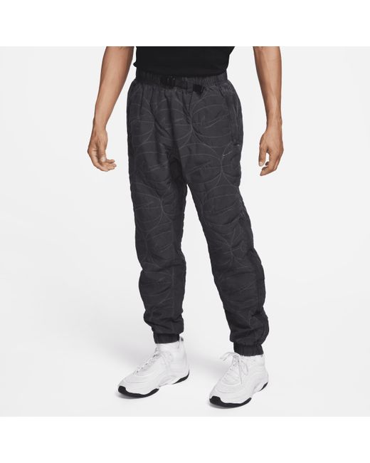 Nike Black Woven Basketball Trousers 50% Recycled Polyester for men