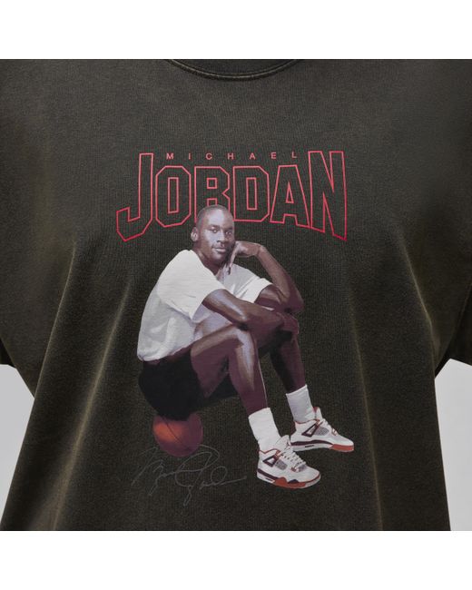 Nike Black Jordan Oversized Graphic T-shirt Cotton
