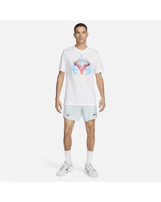 Nike White Rafa Court Dri-fit Tennis T-shirt Polyester for men