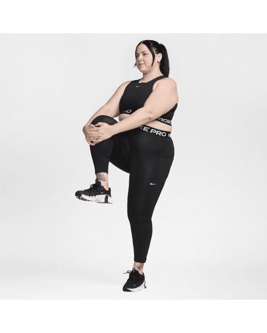 Nike Black Pro Dri-Fit Cropped Tank Top (Plus Size)