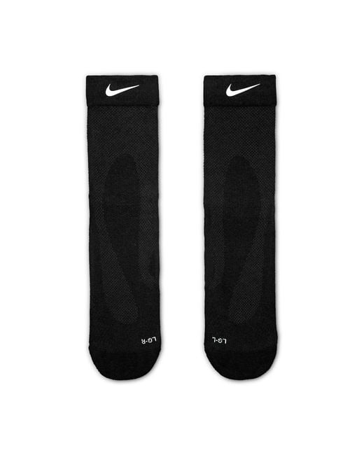 Nike Black Run Wool Running Micro-Crew Socks (1 Pair)