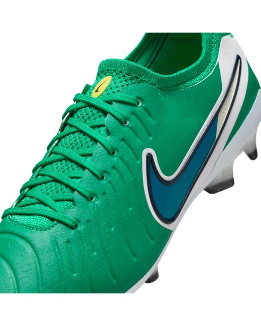 Nike Green Tiempo Legend 10 Elite Firm-Ground Low-Top Soccer Cleats for men