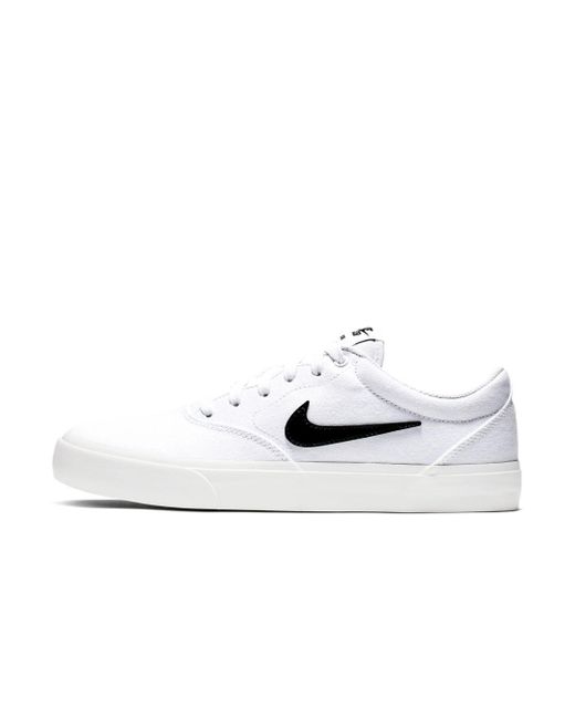 verschijnen Verzamelen gewoontjes Nike Sb Charge Canvas Skate Shoe in White | Lyst