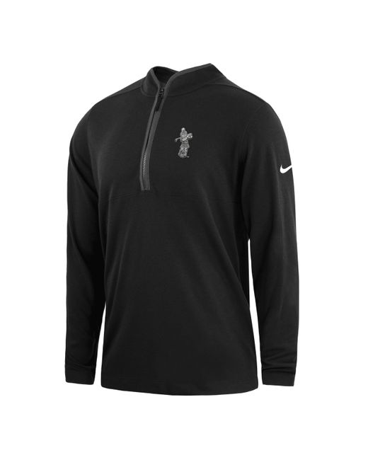 Nike Black Michigan State Victory College 1/2-zip Golf Top for men