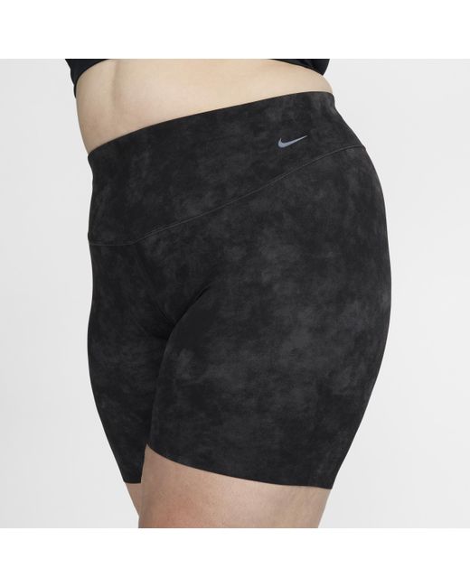 Nike Black Zenvy Tie-dye Gentle-support High-waisted 8" Biker Shorts (plus Size)