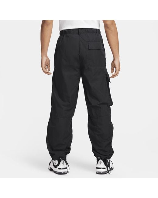 Nike Black Sportswear Tech Pack Waxed Canvas Cargo Trousers 50% Sustainable Blends for men