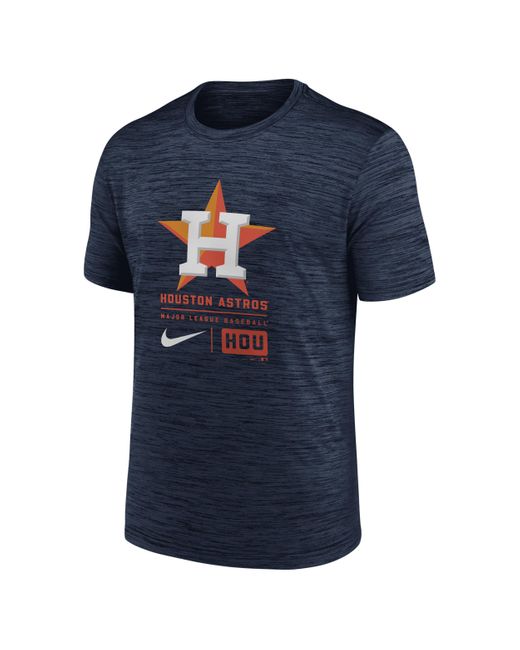 Nike Blue Houston Astros Large Logo Velocity Mlb T-shirt for men