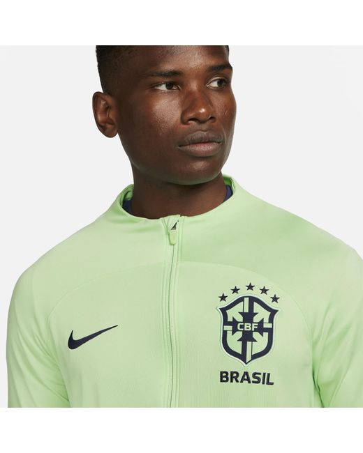 Nike Brazil Strike Dri-fit Knit Soccer Track Jacket in Green for Men | Lyst