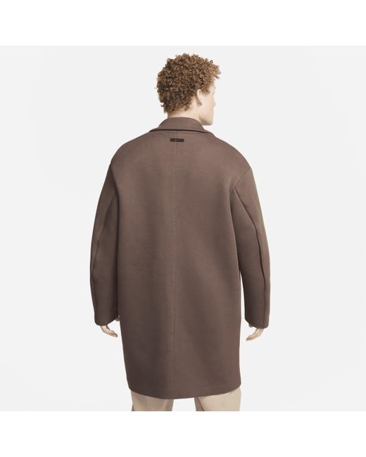 Nike Brown Sportswear Tech Fleece Reimagined Loose Fit Trench Coat for men