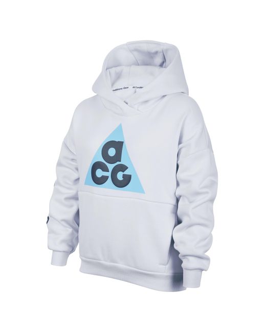 Nike Blue ACG Icon Fleece Pullover Hoodie