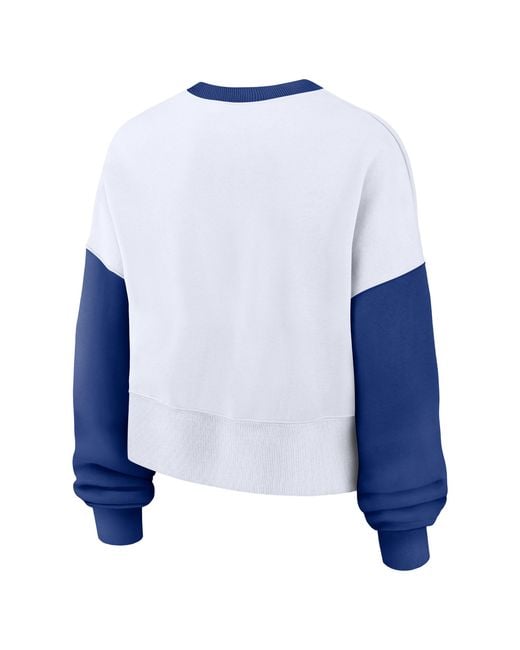 Nike Blue Chicago Cubs Primary Mlb Pullover Crew