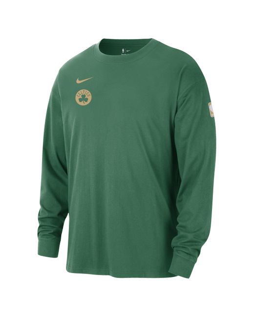 Nike Green Boston Celtics Courtside Nba Long-sleeve Max90 T-shirt for men