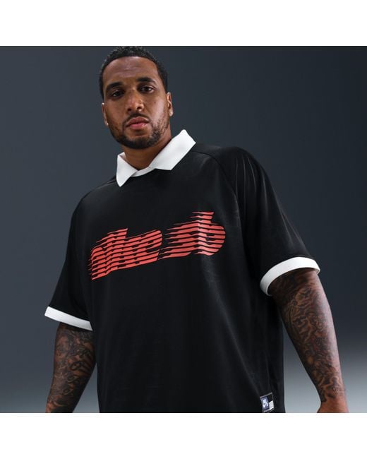 Nike Black Sb Dri-Fit Jacquard Skate Jersey for men