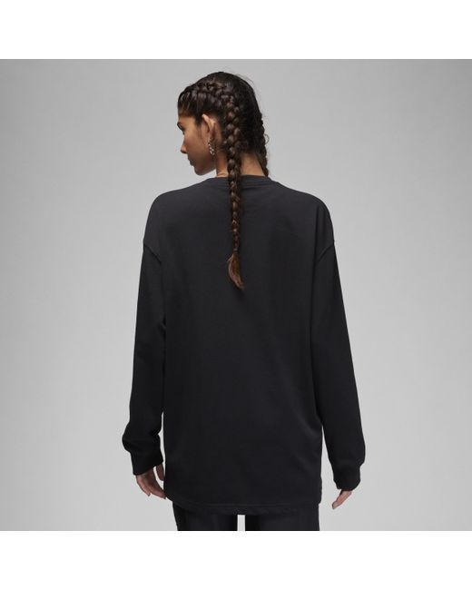 T-shirt oversize a manica lunga jordan essentials di Nike in Black
