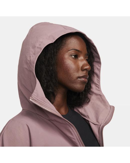 Nike Pink Sportswear Everything Wovens Oversized Hooded Jacket