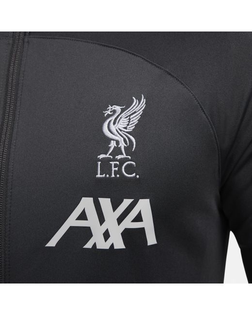Nike Black Liverpool F.c. Strike Dri-fit Football Hooded Knit Tracksuit for men