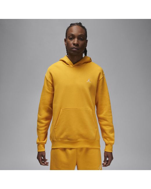 Nike Yellow Brooklyn Fleece Printed Pullover Hoodie for men