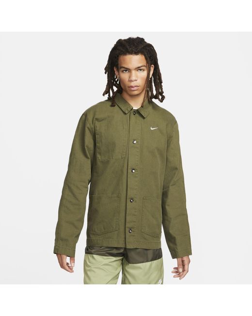 Nike Cotton Life Unlined Chore Coat in Green for Men | Lyst
