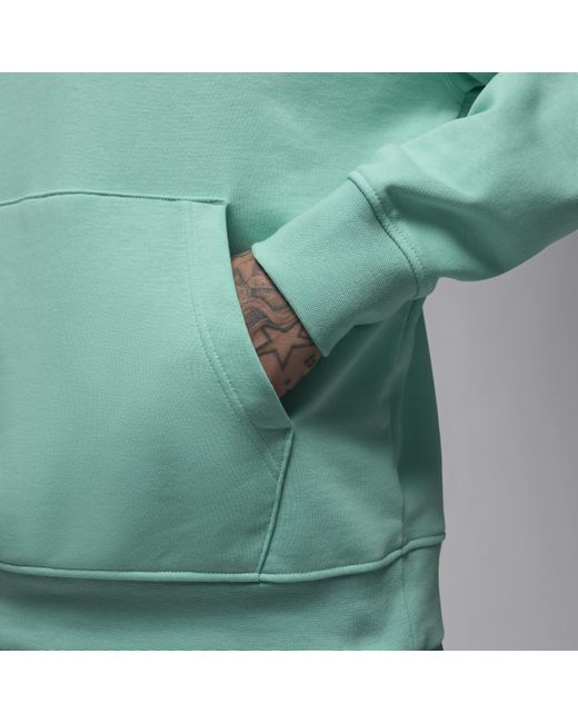 Nike Green Jordan Essentials Loopback Fleece Pullover Hoodie for men